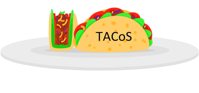 tacos with tacos written on it